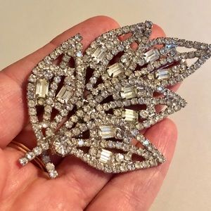 Vintage crystal brooch